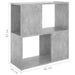 Bibliotecă, gri beton, 60 x 24 x 63 cm, PAL - WALTI WALTI