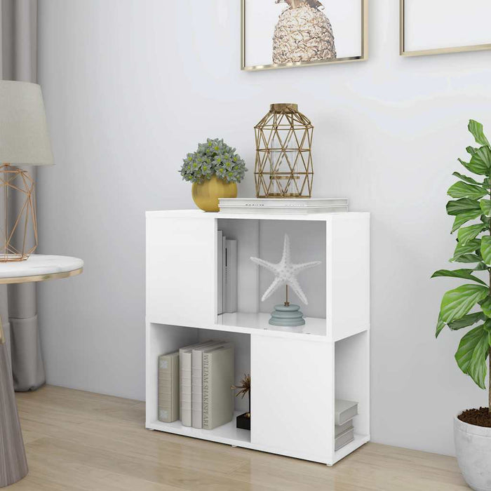 Bibliotecă, alb extralucios, 60x24x63 cm, PAL WALTI