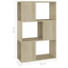 Bibliotecă/Separator cameră, stejar sonoma, 60x24x94 cm, PAL - WALTI WALTI