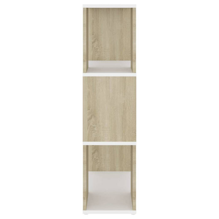 Bibliotecă/Separator cameră alb/stejar sonoma 60x24x94 cm PAL WALTI