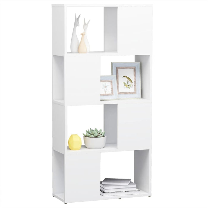 Bibliotecă/Separator cameră, alb, 60x24x124,5 cm, PAL - WALTI WALTI