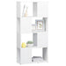 Bibliotecă/Separator cameră, alb, 60x24x124,5 cm, PAL - WALTI WALTI