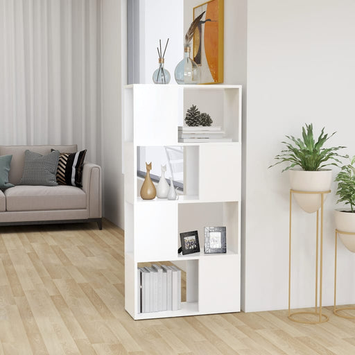 Bibliotecă/Separator cameră, alb, 60x24x124,5 cm, PAL - WALTI WALTI