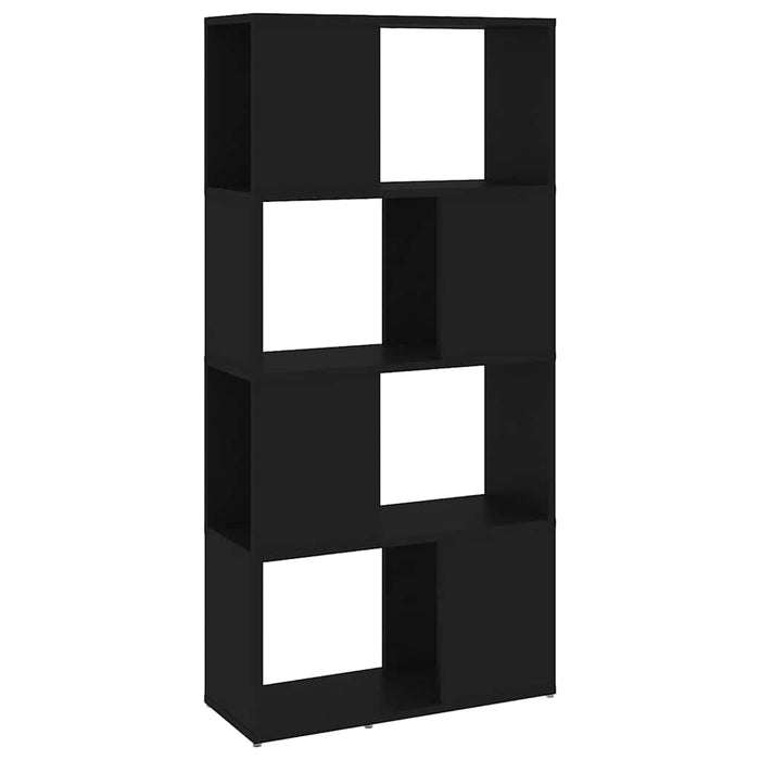Bibliotecă/Separator cameră, negru, 60x24x124,5 cm, PAL WALTI