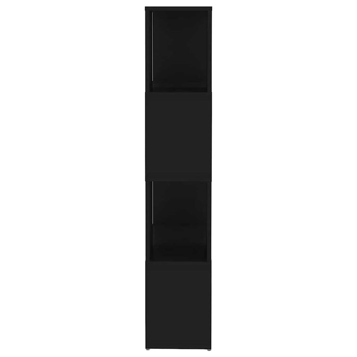 Bibliotecă/Separator cameră, negru, 60x24x124,5 cm, PAL WALTI