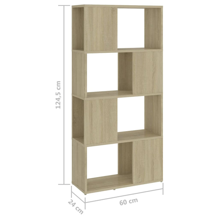 Bibliotecă/Separator cameră stejar sonoma 60x24x124,5 cm PAL - WALTI WALTI