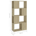 Bibliotecă/Separator cameră stejar sonoma 60x24x124,5 cm PAL - WALTI WALTI