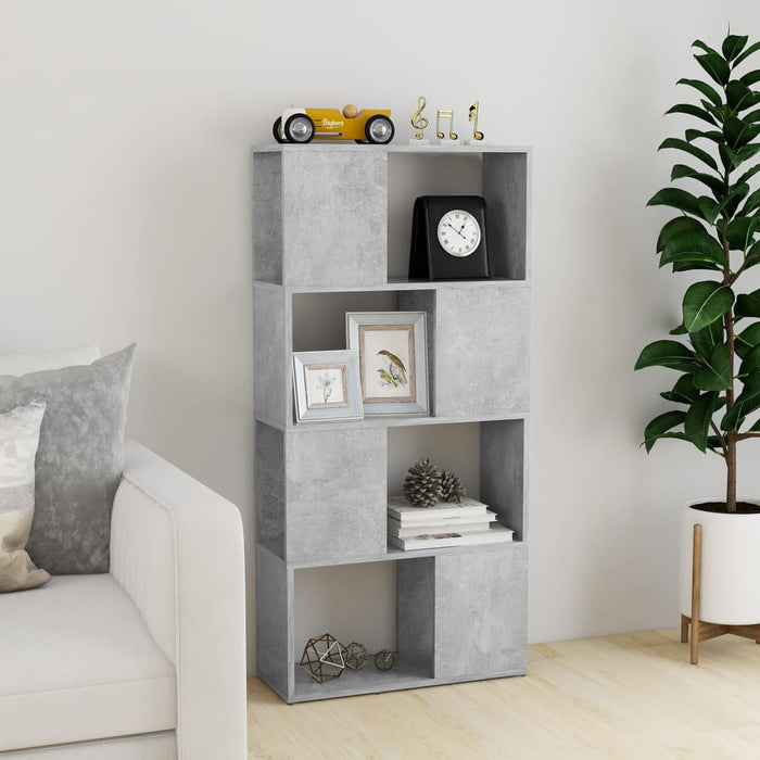 Bibliotecă/Separator cameră, gri beton, 60x24x124,5 cm - WALTI WALTI