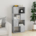Bibliotecă/Separator cameră, gri beton, 60x24x124,5 cm - WALTI WALTI