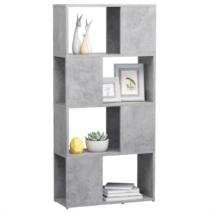 Bibliotecă/Separator cameră, gri beton, 60x24x124,5 cm - WALTI WALTI