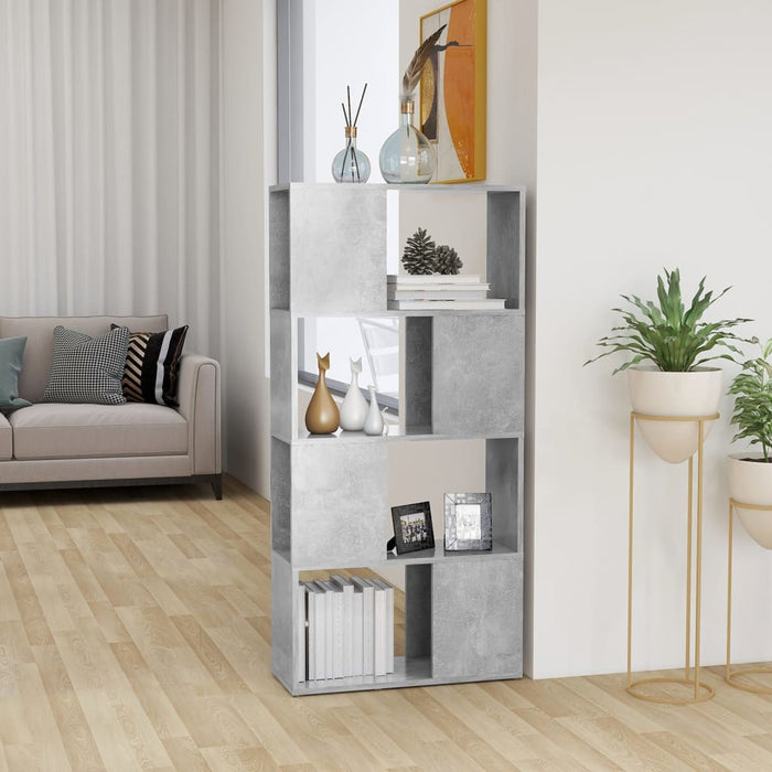 Bibliotecă/Separator cameră, gri beton, 60x24x124,5 cm - WALTI WALTI