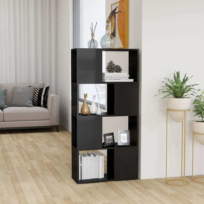 Bibliotecă/Separator cameră, gri extralucios, 60x24x124,5 cm WALTI