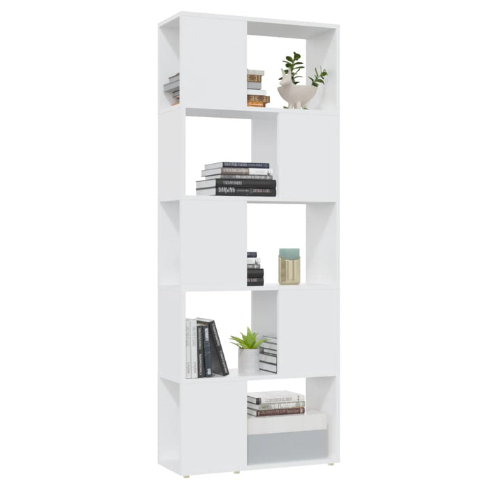 Bibliotecă/Separator cameră, alb, 60x24x155 cm, PAL - WALTI WALTI