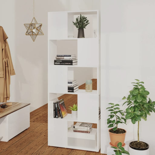 Bibliotecă/Separator cameră, alb, 60x24x155 cm, PAL - WALTI WALTI