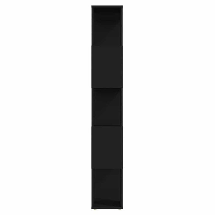 Bibliotecă/Separator cameră, negru, 60x24x155cm, lemn prelucrat WALTI