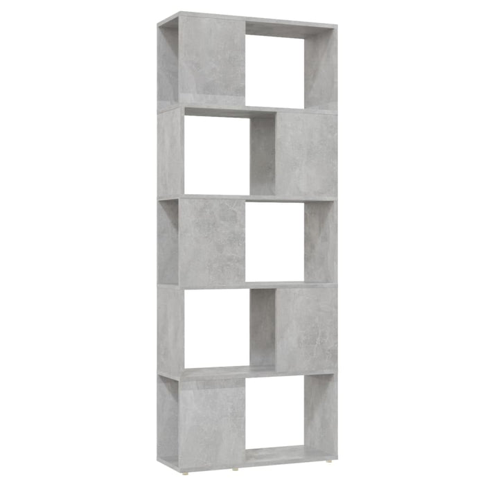 Bibliotecă/Separator cameră, gri beton, 60x24x155 cm - WALTI WALTI
