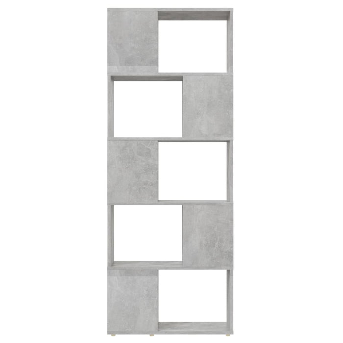 Bibliotecă/Separator cameră, gri beton, 60x24x155 cm - WALTI WALTI