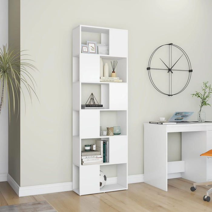 Bibliotecă/Separator cameră, alb, 60x24x186 cm - WALTI WALTI