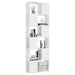 Bibliotecă/Separator cameră, alb, 60x24x186 cm - WALTI WALTI