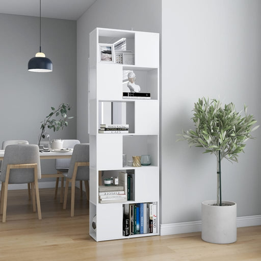 Bibliotecă/Separator cameră, alb, 60x24x186 cm - WALTI WALTI
