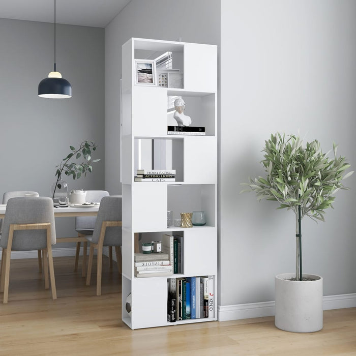 Bibliotecă/Separator cameră, alb, 60x24x186 cm - WALTI WALTI