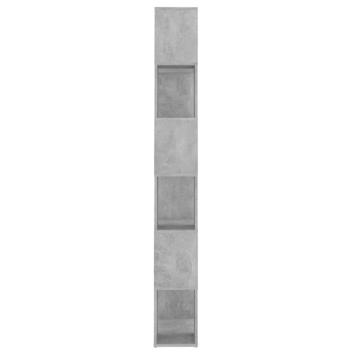 Bibliotecă/Separator cameră, gri beton, 60x24x186 cm, PAL - WALTI WALTI