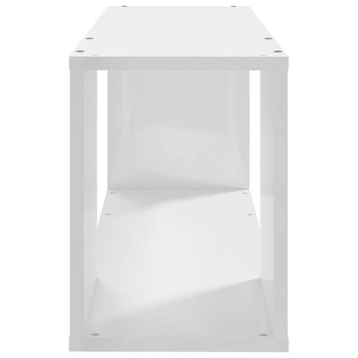 Comodă TV, alb extralucios, 80x24x32 cm, PAL WALTI