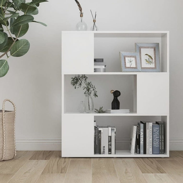 Bibliotecă/Separator cameră, alb, 80x24x94 cm, PAL - WALTI WALTI