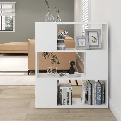 Bibliotecă/Separator cameră, alb, 80x24x94 cm, PAL - WALTI WALTI