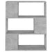 Bibliotecă/Separator cameră, gri beton, 80x24x94 cm, PAL - WALTI WALTI