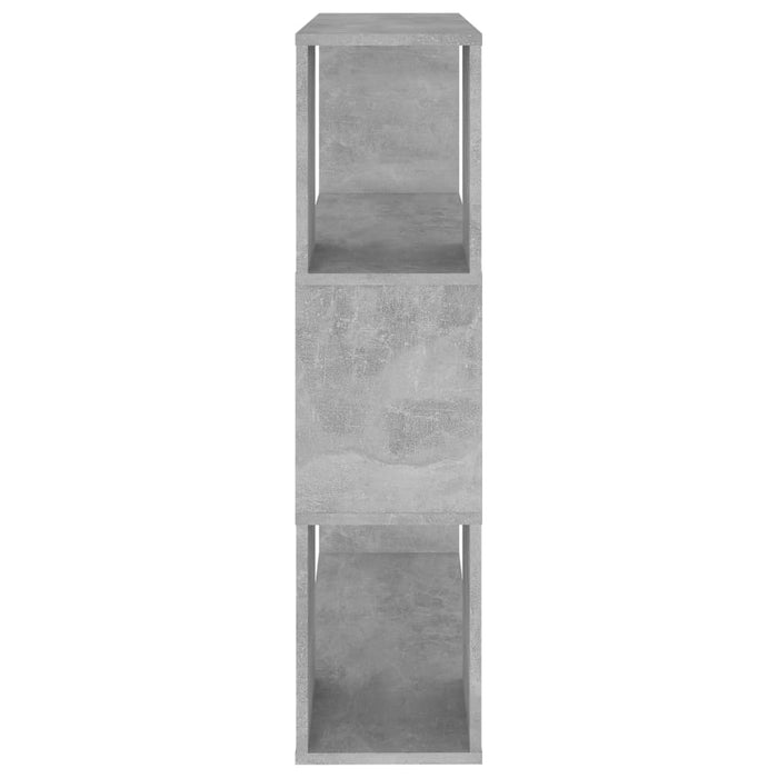 Bibliotecă/Separator cameră, gri beton, 80x24x94 cm, PAL - WALTI WALTI