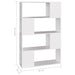 Bibliotecă/Separator cameră, alb, 80x24x124,5 cm, PAL - WALTI WALTI