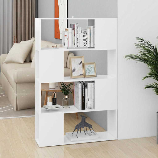 Bibliotecă/Separator cameră, alb, 80x24x124,5 cm, PAL - WALTI WALTI