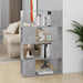 Bibliotecă/Separator cameră, gri beton, 80x24x124,5 cm, PAL - WALTI WALTI