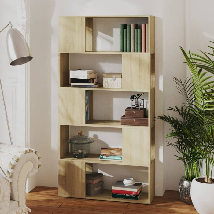 Bibliotecă/Separator cameră, stejar Sonoma, 80x24x155 cm, PAL - WALTI WALTI