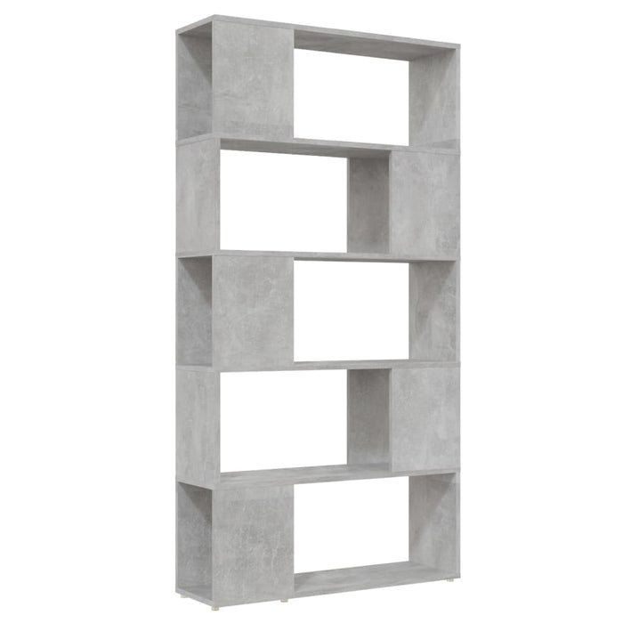 Bibliotecă/Separator cameră, gri beton, 80x24x155 cm, PAL - WALTI WALTI