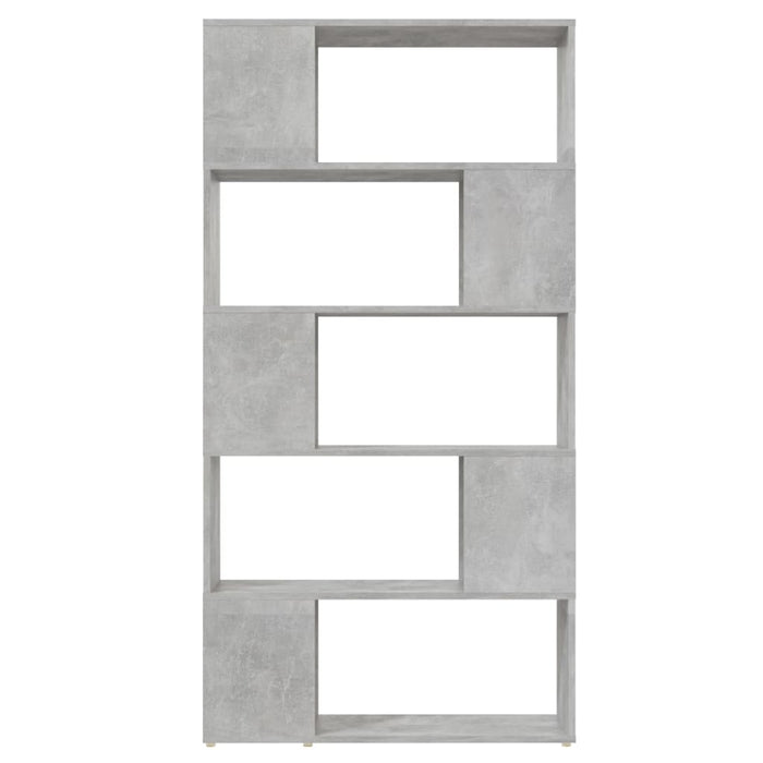 Bibliotecă/Separator cameră, gri beton, 80x24x155 cm, PAL - WALTI WALTI