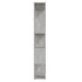 Bibliotecă/Separator cameră, gri beton, 80x24x155 cm, PAL - WALTI WALTI