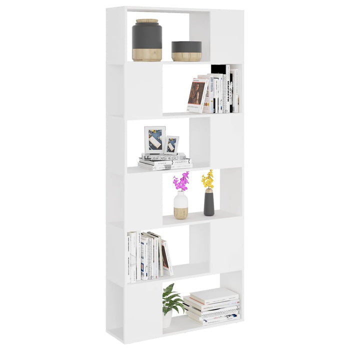 Bibliotecă/Separator cameră, alb, 80x24x186 cm, PAL - WALTI WALTI