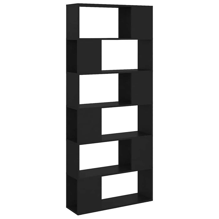 Bibliotecă/Separator cameră, negru, 80x24x186 cm, PAL - WALTI WALTI