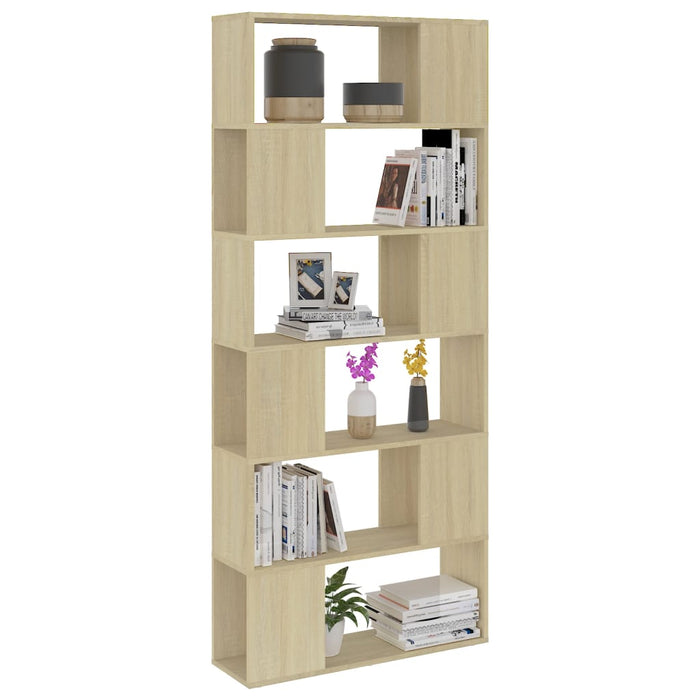 Bibliotecă/Separator cameră, stejar sonoma, 80x24x186 cm, PAL - WALTI WALTI