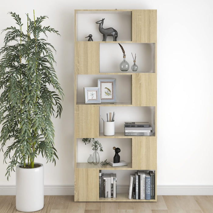 Bibliotecă/Separator cameră, stejar sonoma, 80x24x186 cm, PAL - WALTI WALTI