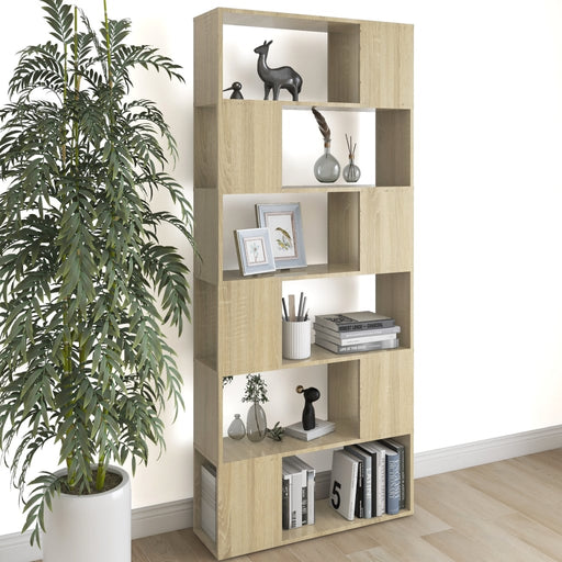 Bibliotecă/Separator cameră, stejar sonoma, 80x24x186 cm, PAL - WALTI WALTI