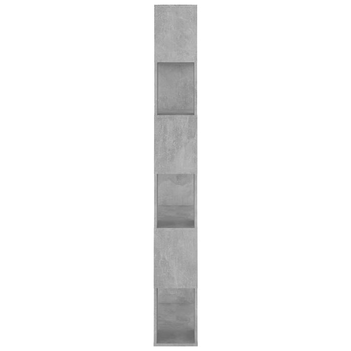 Bibliotecă/Separator cameră, gri beton, 80x24x186 cm, PAL - WALTI WALTI