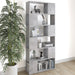 Bibliotecă/Separator cameră, gri beton, 80x24x186 cm, PAL - WALTI WALTI