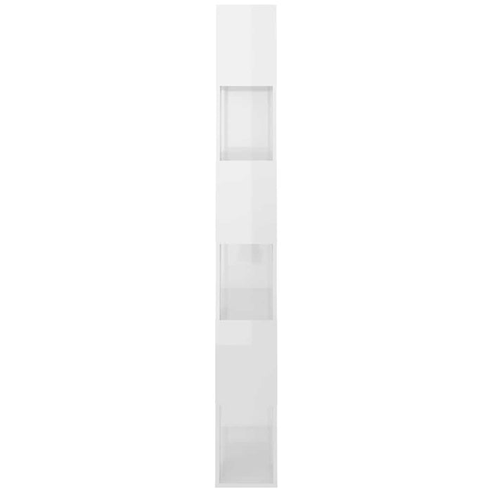 Bibliotecă/Separator cameră, alb extralucios, 80x24x186 cm, PAL WALTI