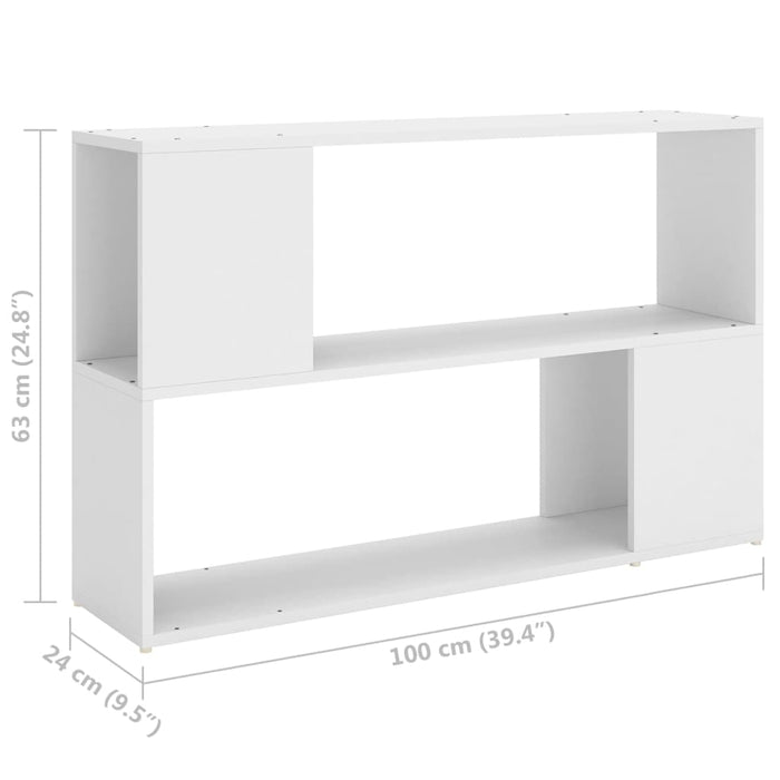 Bibliotecă, alb, 100x24x63 cm, PAL - WALTI WALTI