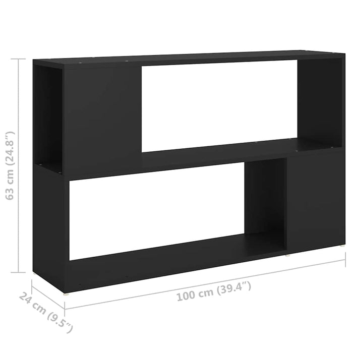 Bibliotecă, negru, 100x24x63 cm, PAL - WALTI WALTI