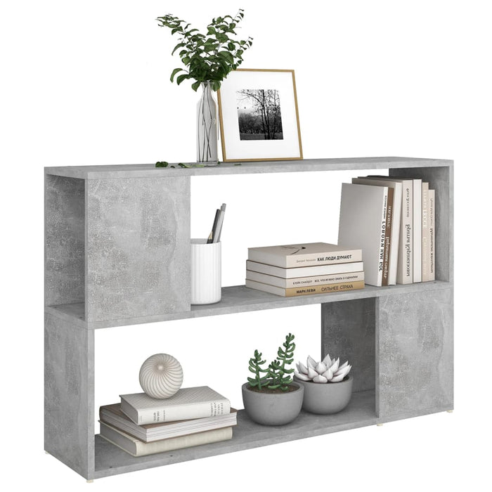 Bibliotecă, gri beton, 100x24x63 cm, PAL - WALTI WALTI