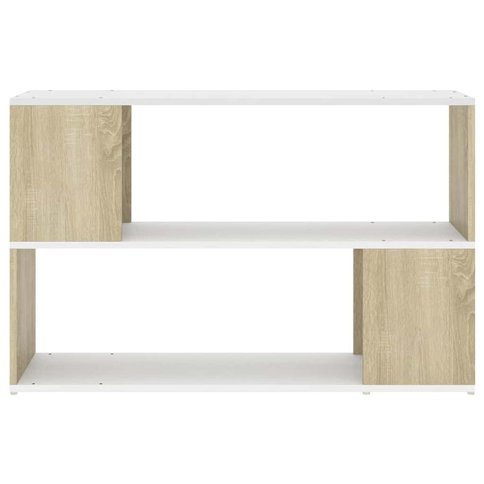Bibliotecă, alb și stejar sonoma, 100x24x63 cm, PAL WALTI